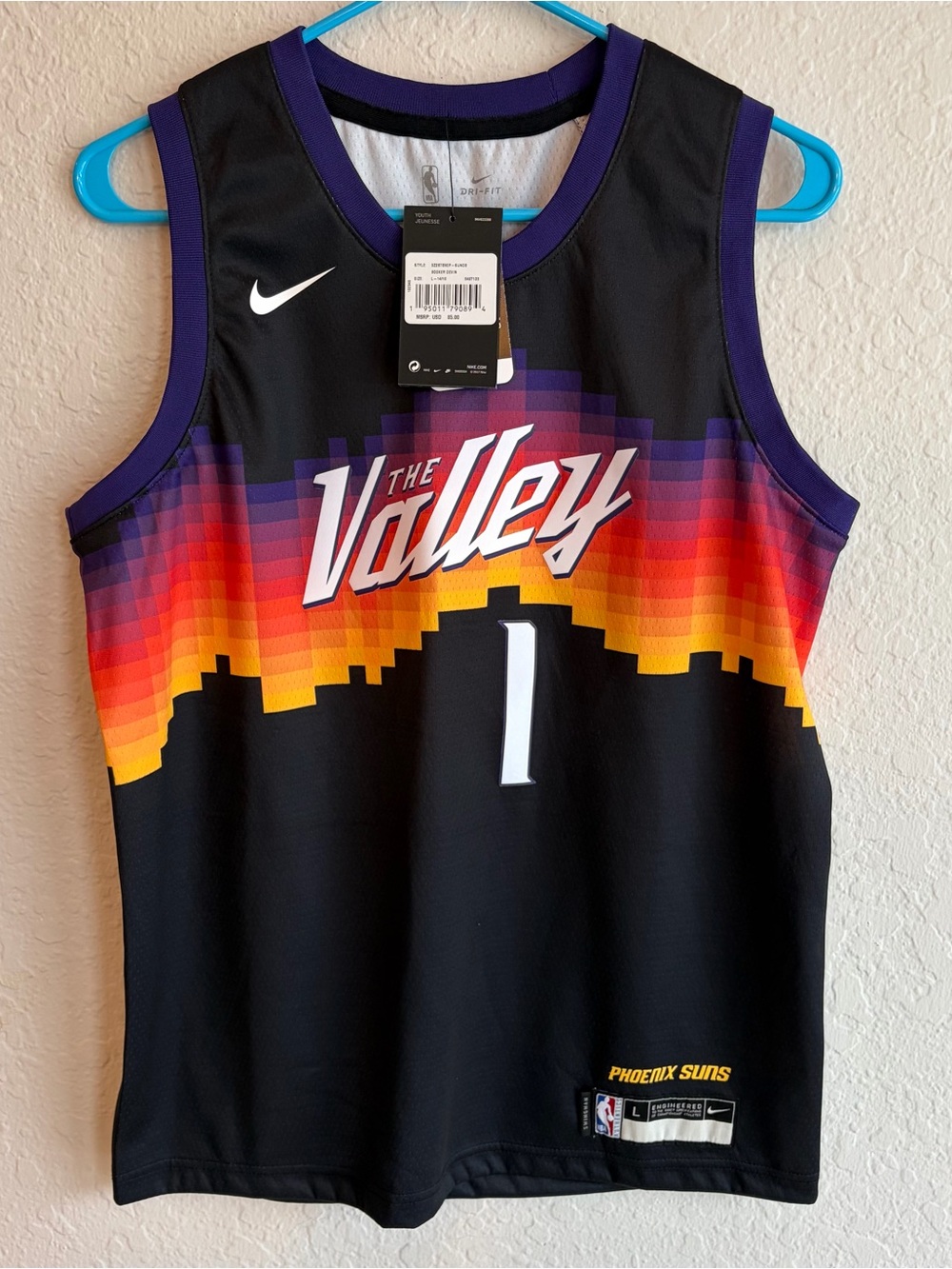 Phoenix Suns Nike Black Swingman Basketball Jersey - Boys Large NBA NWT